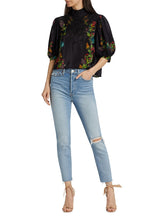 Load image into Gallery viewer, Louise Floral Black Blouse
