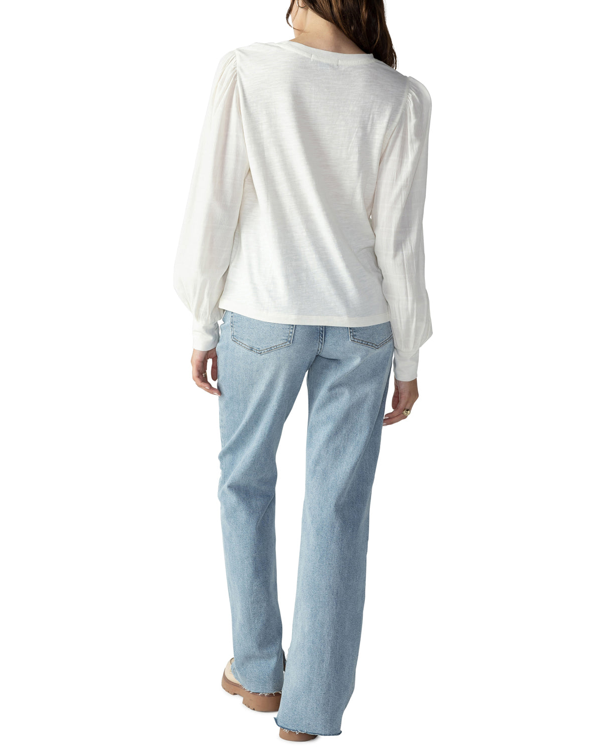 Wonderland Puff Sleeve Tee in Ivory