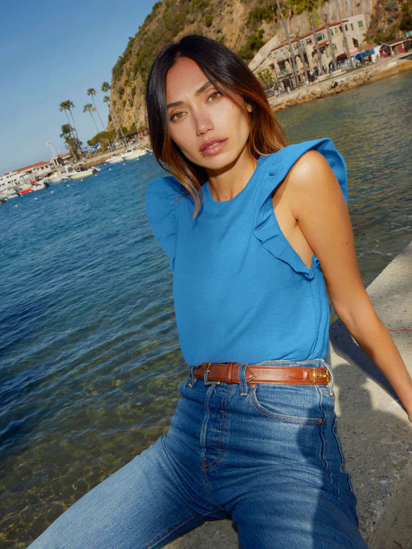 Paulette Tank in Lapis