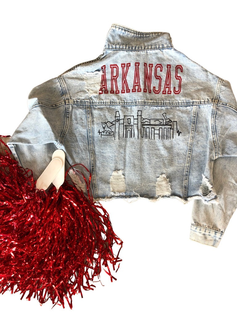 Arkansas Skyline Denim Jacket