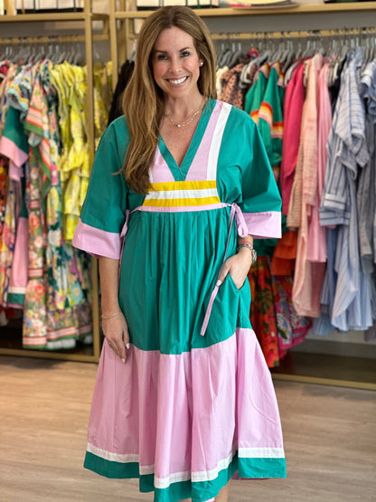 Darcy Dress in Peacock