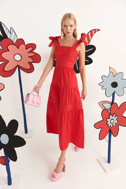 Sereia Dress in Red