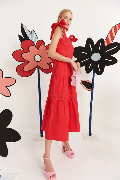Sereia Dress in Red