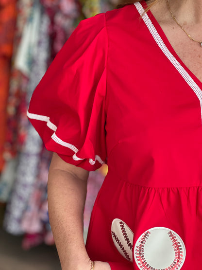 Red Baseball Top