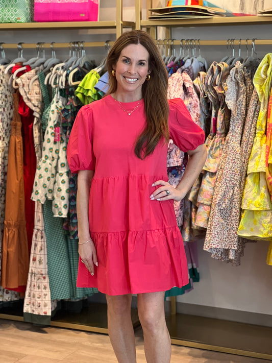 Island Pink Poplin Mix Dress