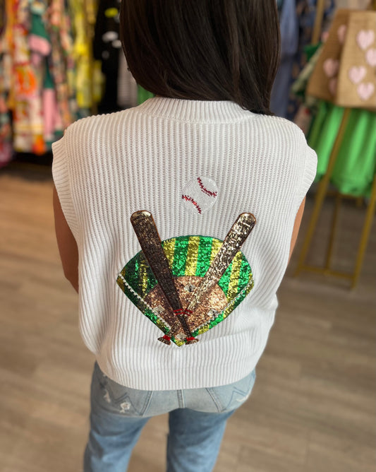 Queen of Diamonds Sleeveless Sweater