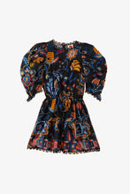 Load image into Gallery viewer, Sunset Tapestry Black Mini Dress
