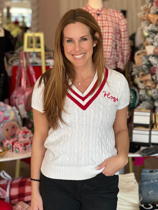 Hogs Sweater in Varsity Stripe
