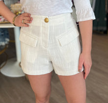 Load image into Gallery viewer, Parker Tweed Short in White
