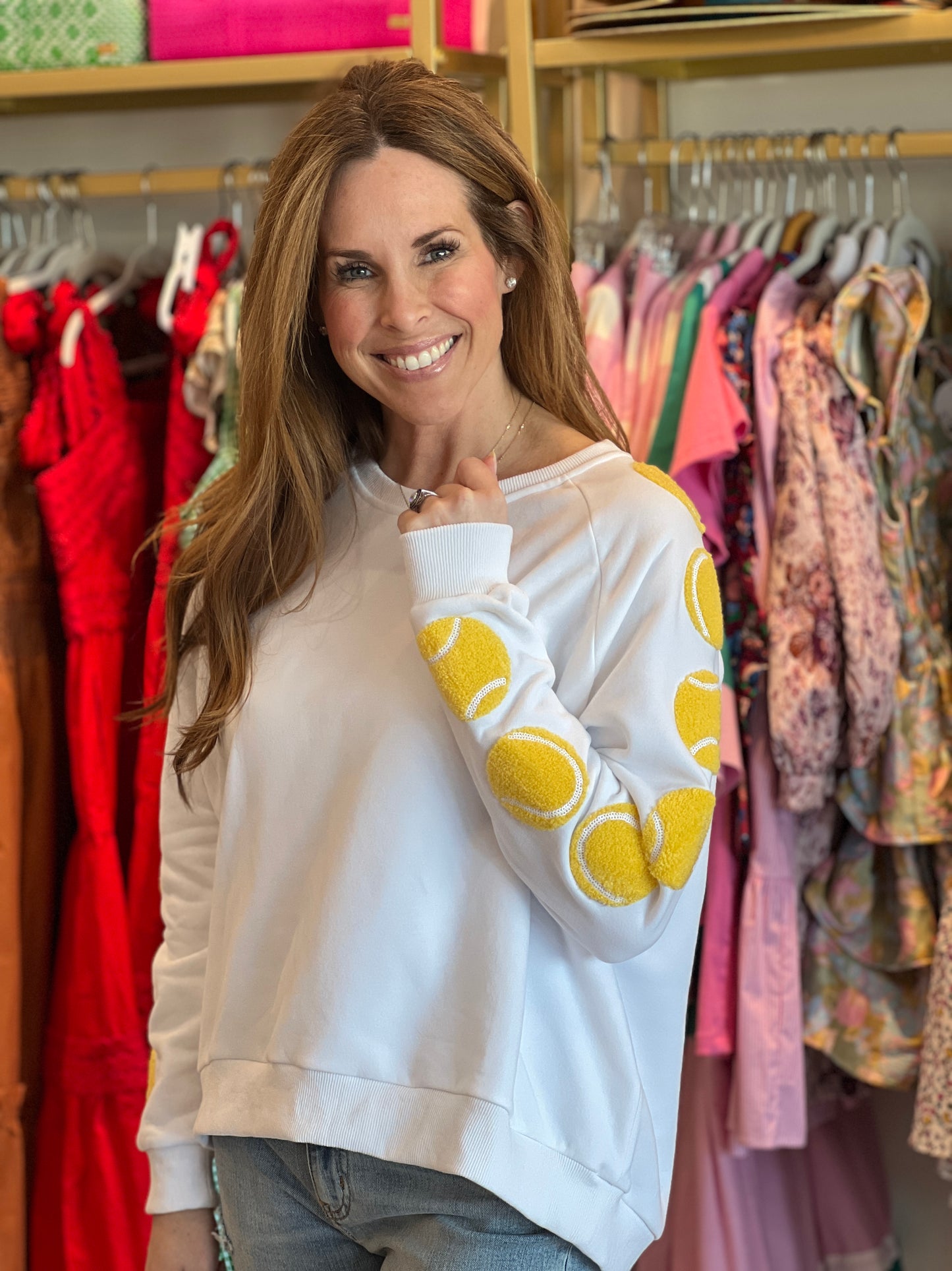 White Tennis Sweatshirt