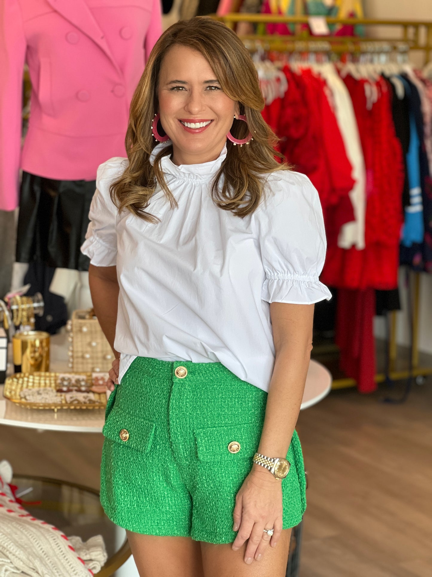 Mae Short in Kelly Green