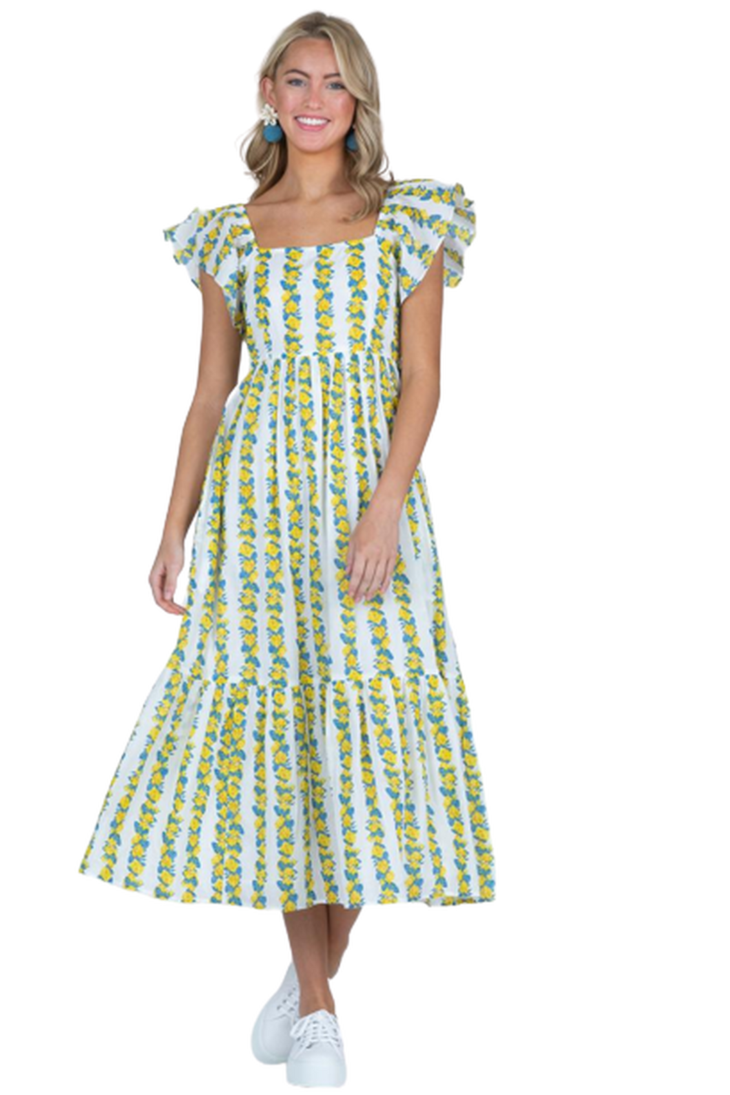 Brooke Dress in Provence Stripe