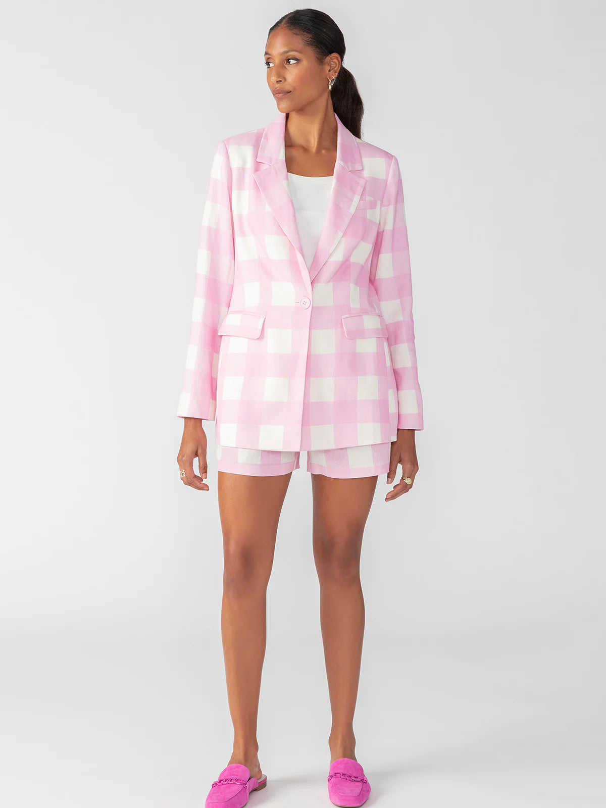 Kora Blazer in Cotton Candy Gingham