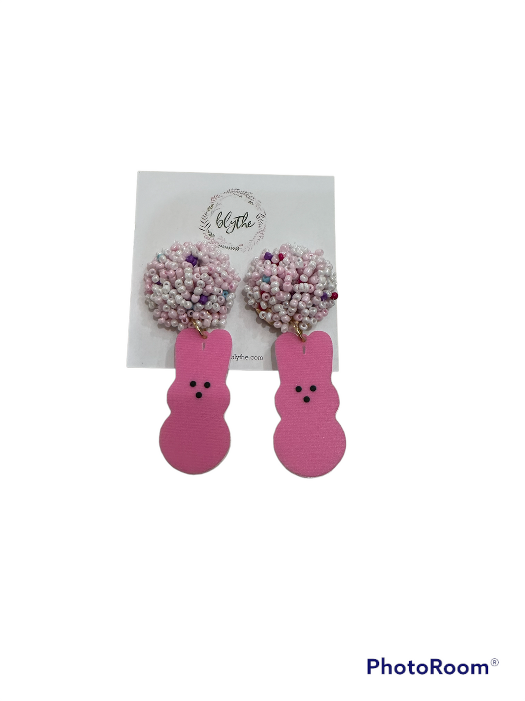 Pink Peep Bunny Earring