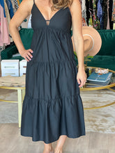 Load image into Gallery viewer, Zoe Black Tiered Dress
