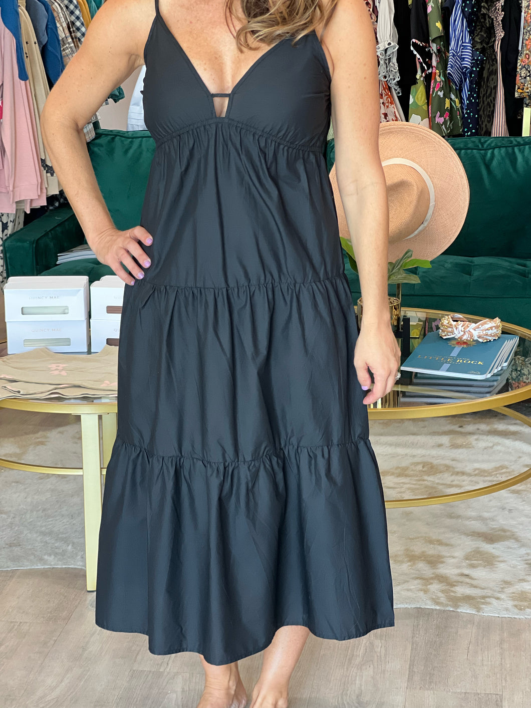Zoe Black Tiered Dress