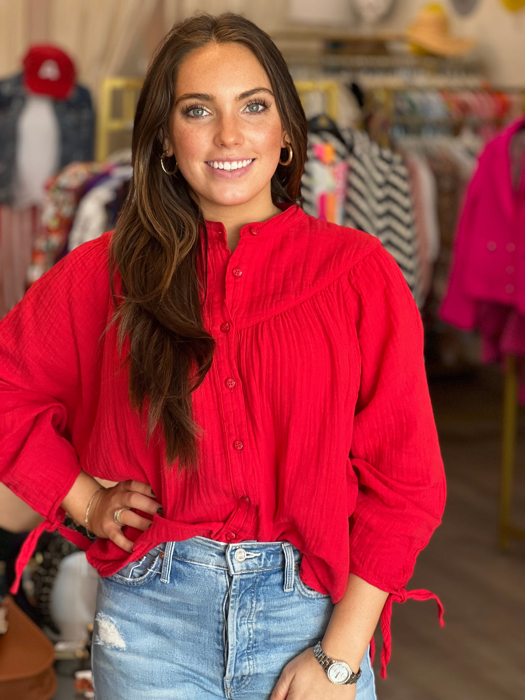 Merc Top in Red