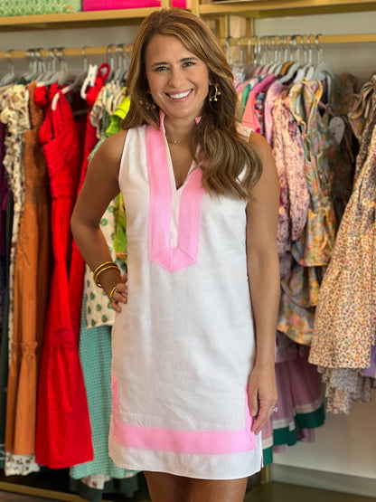 Sleeveless Classic Tunic Dress in Blush
