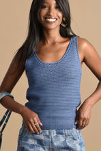 Load image into Gallery viewer, Sleeveless Sweater Tank in Blue
