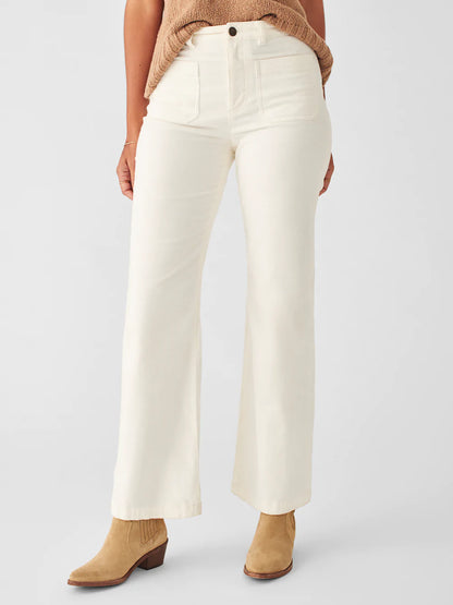 Stretch Cord Pocket Pant in Ivory