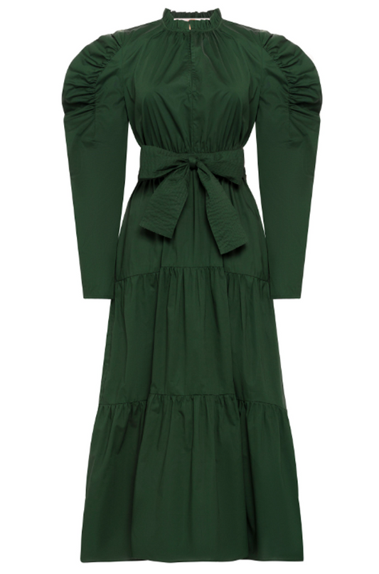 Elizabeth Midi Dress in Emerald