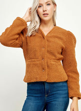 Load image into Gallery viewer, Camel Puff Sleeve Jacket
