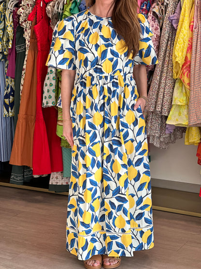 Haley Dress in Lemon