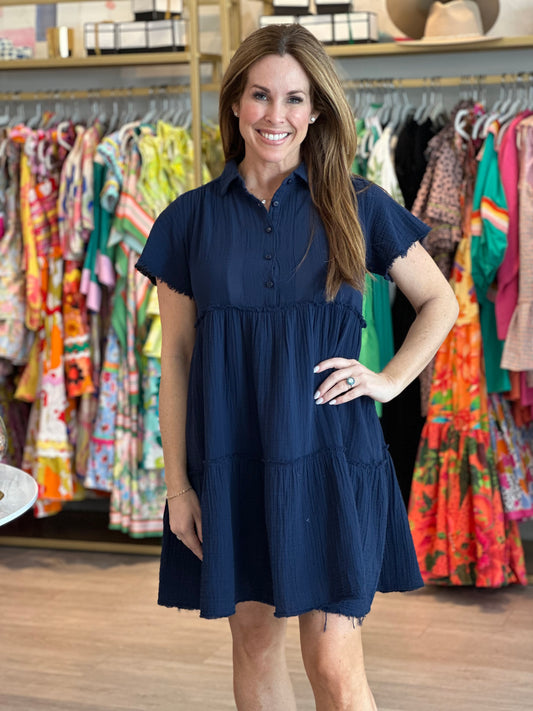 Morgan Dress in Navy