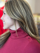 Load image into Gallery viewer, Rib Long Sleeve Turtleneck in Brick

