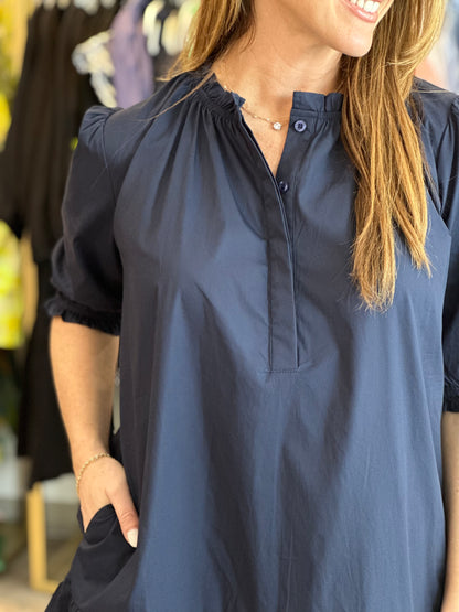 Clare Dress in Navy