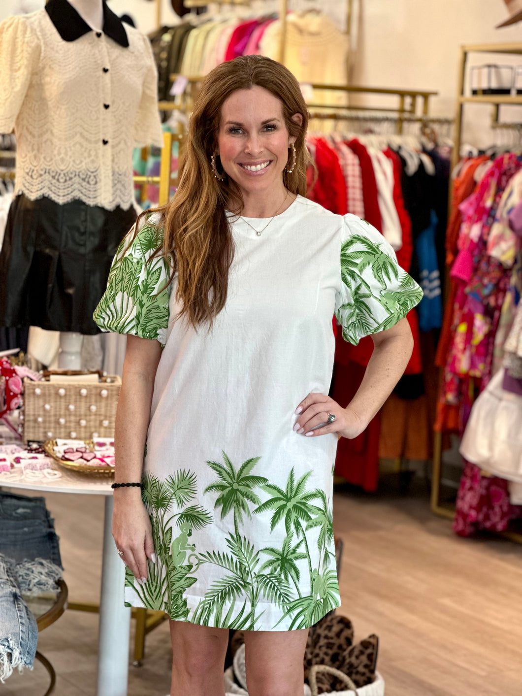 Louisa Dress in Jungle Agave