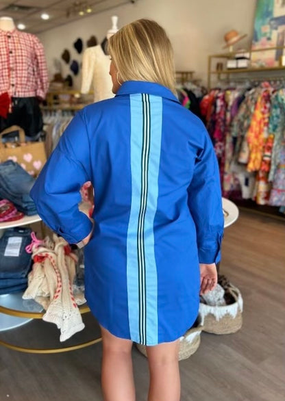 Preppy Dress in Back Stripe Royal