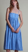Load image into Gallery viewer, The Leora Dress in Blue Stripe
