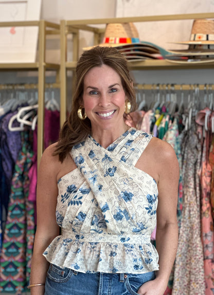 Colleen Blouse in Royal Garden