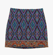 Load image into Gallery viewer, Tapestry Scarf Blue Mini Skirt
