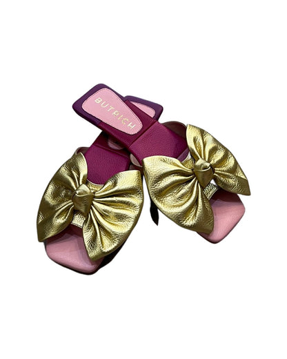 Sunset Bow Slide in Gold