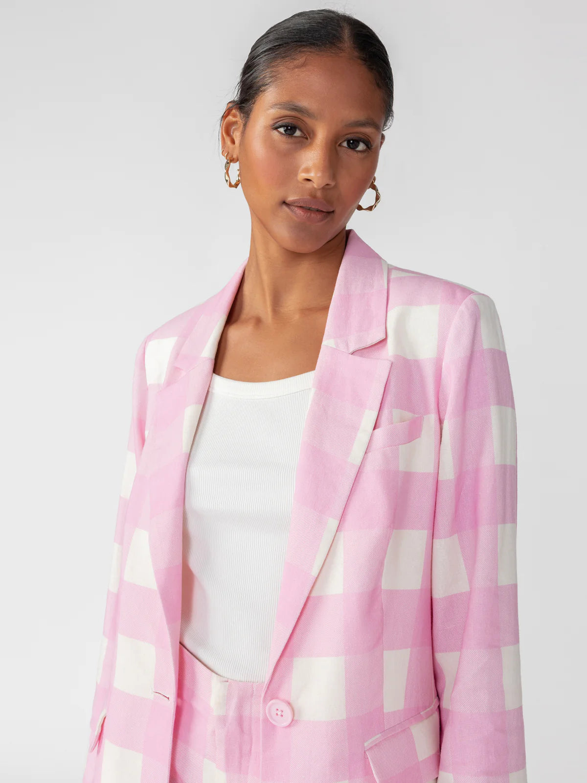 Kora Blazer in Cotton Candy Gingham