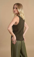 Load image into Gallery viewer, Sleeveless Sweater Tank in Olive
