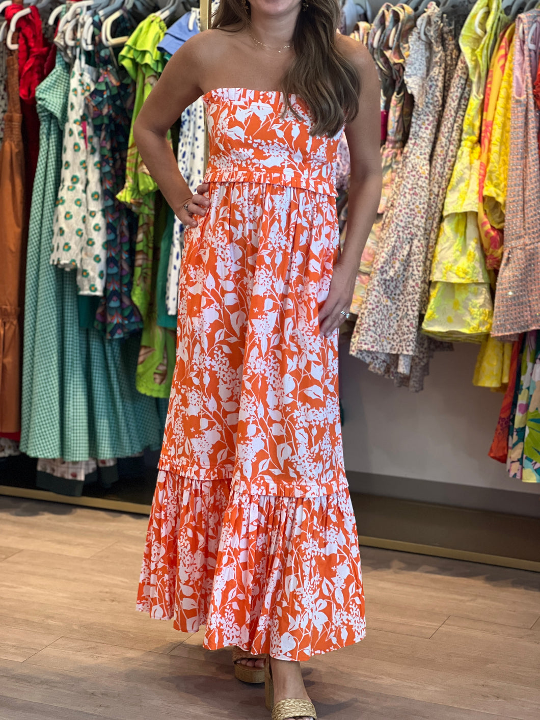 Jane Dress in Spring Clementine