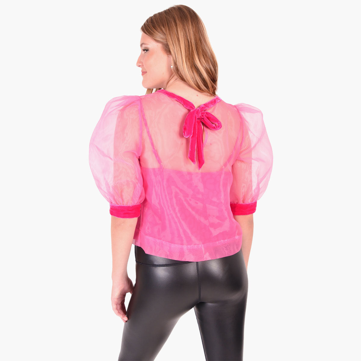 Bella Top in Pink Organza