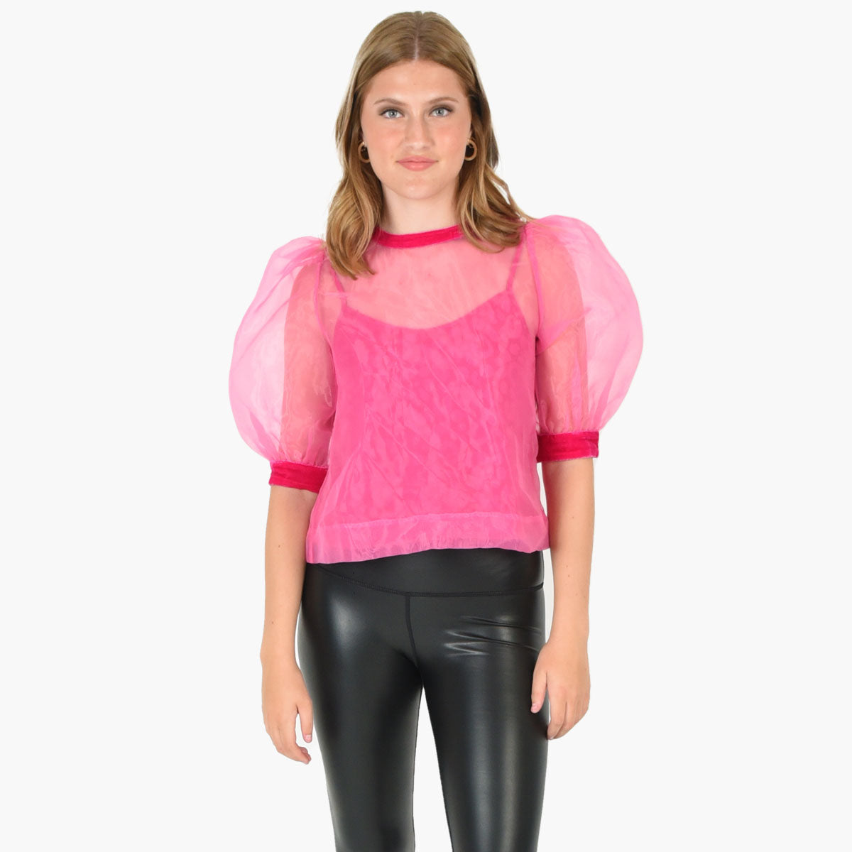 Bella Top in Pink Organza