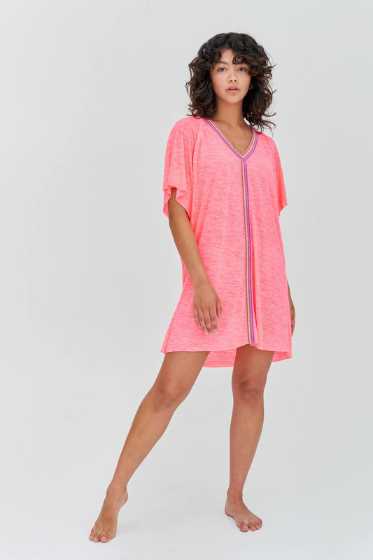 Mini Abaya Coverup in Hot Pink