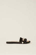 Load image into Gallery viewer, Valentina Fringe Slide in Black
