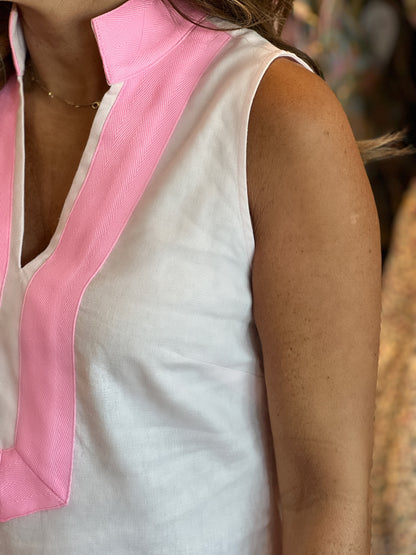 Sleeveless Classic Tunic Dress in Blush