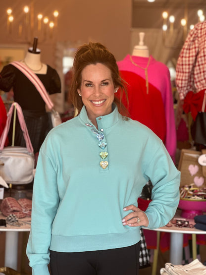 Aqua Heart Sweatshirt