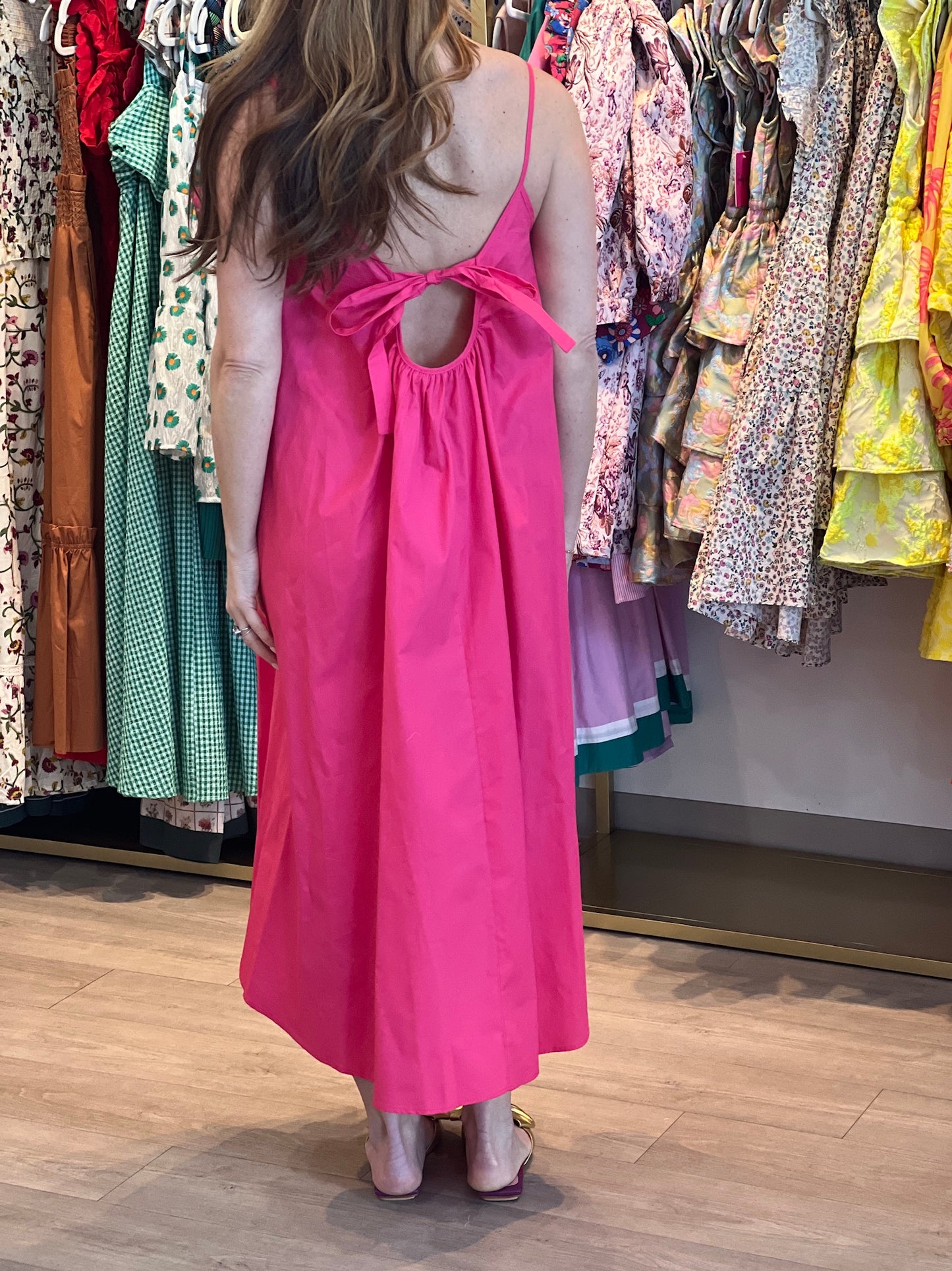 Molly Woven Dress in Watermelon