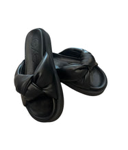 Load image into Gallery viewer, Artemis Knot Sandal in Black
