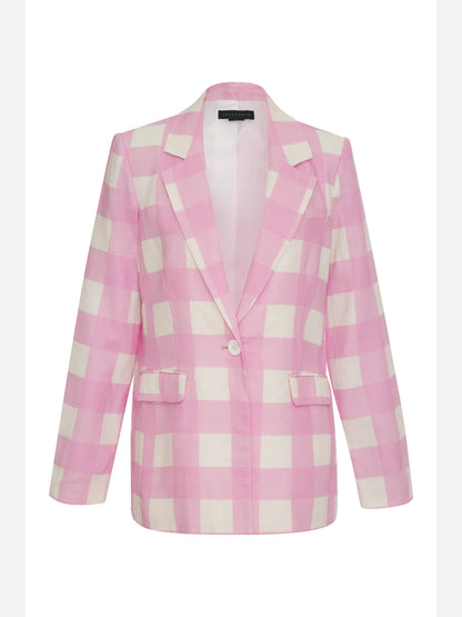 Kora Blazer in Cotton Candy Gingham