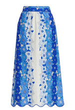 Load image into Gallery viewer, Flower Stripe Midi Skirt
