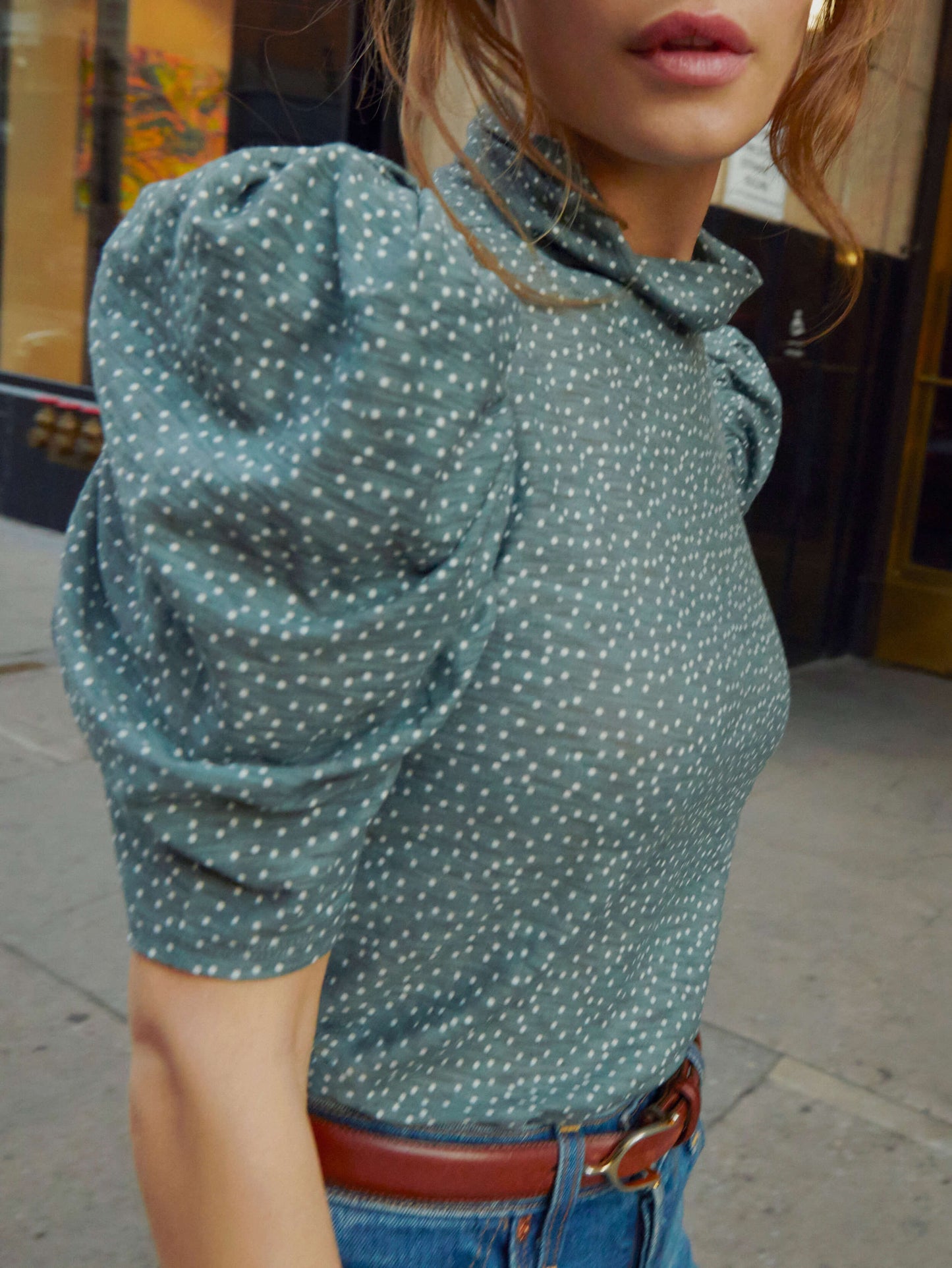 Dawn Turtleneck in Polka Dot